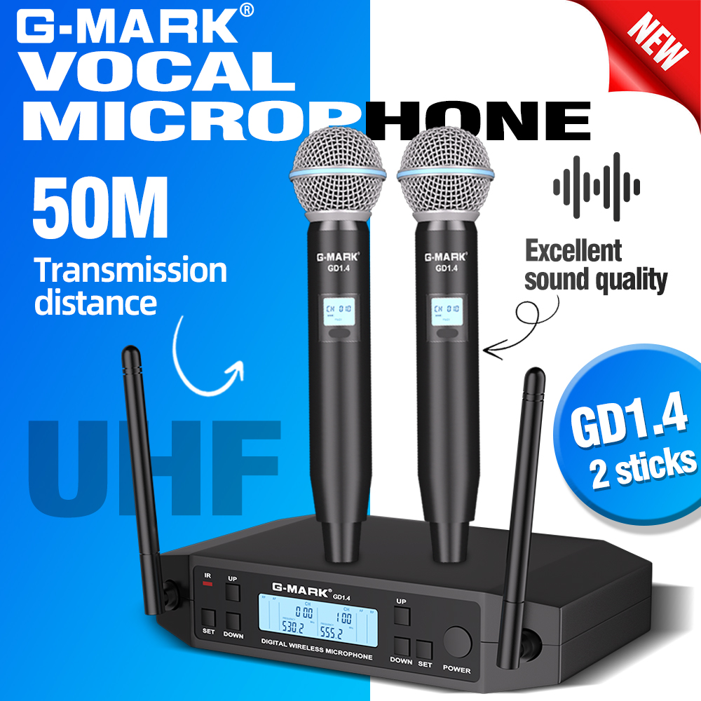 G-MARK GLXD4 プロフェッショナルUHFワイヤレス - Shure Mic Sm7B のレビューと価格