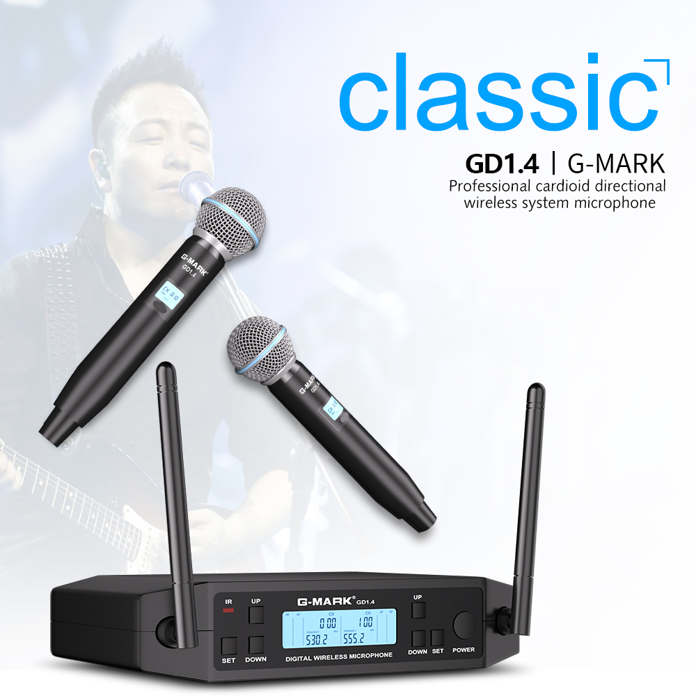 G-MARK GLXD4 プロフェッショナルUHFワイヤレス - Shure Mic Sm7B のレビューと価格