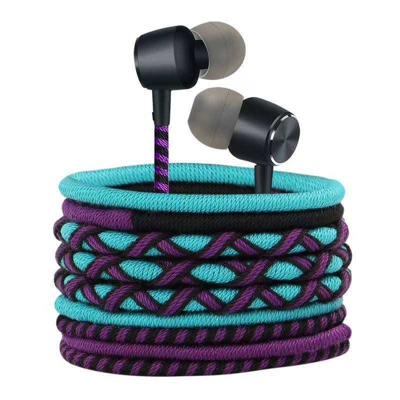 編組ワイヤーイヤホン 3.5mm インイヤーヘッドフォン マ - Wired Earphone Mic のレビューと価格